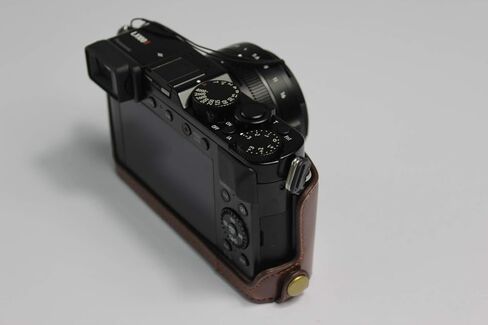 حالة LX100 II ، Bolinus Handmade Pu Leather Half Camera Case Cover Version Version for Panasonic Lumix DC-LX100 II مع حزام اليد (القهوة) in Saudi Arabia