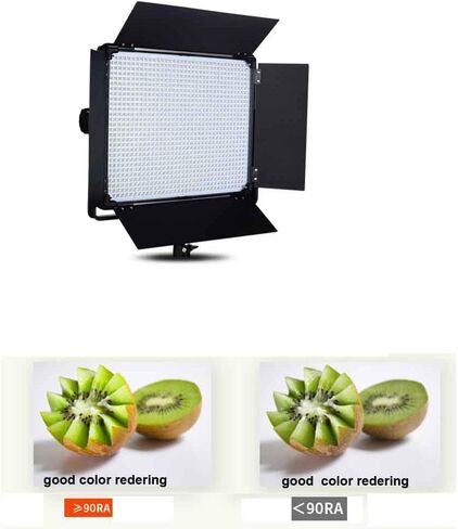 Dimmable Bi-color LED Video Light D-2000II Barndoors and Carrying Case for Studio Youtube Video Photography Lighting, Durable Metal Frame, 1724 LED Beads3200K-5500K, CRI 96+, DMX512 Compatible in Kuwait