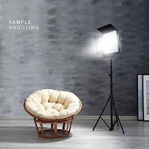 Dimmable Bi-color LED Video Light D-2000II Barndoors and Carrying Case for Studio Youtube Video Photography Lighting, Durable Metal Frame, 1724 LED Beads3200K-5500K, CRI 96+, DMX512 Compatible in Kuwait