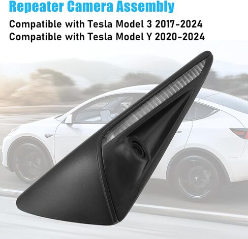 Jaronx متوافق مع Tesla الجانب الأيسر المكرر الكاميرا مجموعة الطراز 3 طراز 3 y 2017-2024 ، بديل الكاميرا في المنحدرات اليسرى بدوره لإكسسوارات Tesla Model 3/Model Y ، 1495865-20-C (يسار) in Saudi Arabia