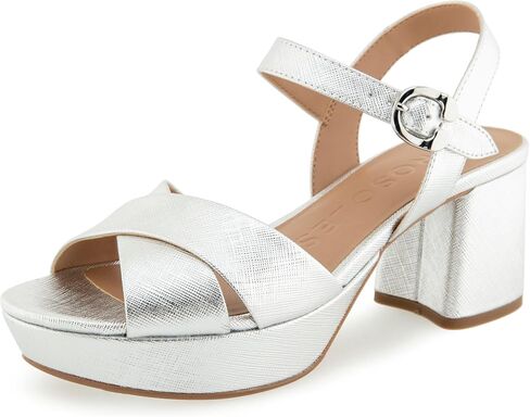 Aerosoles Women's Cosmos Heeled Sandal, Silver, 6 Wide in Saudi Arabia