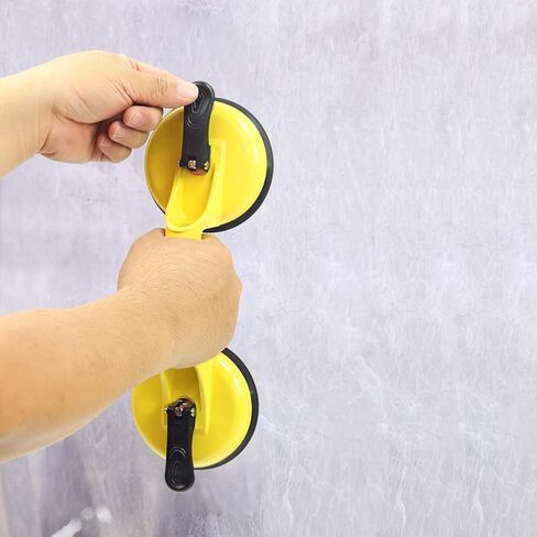 Suction Cups Heavy Duty Aluminum Vacuum Plate Handle Glass Holder Hooks to Lift Large Glass/Tile Lifter/Moving Glass/Pad for Lifting/Dent Puller (2 Pack) in Saudi Arabia