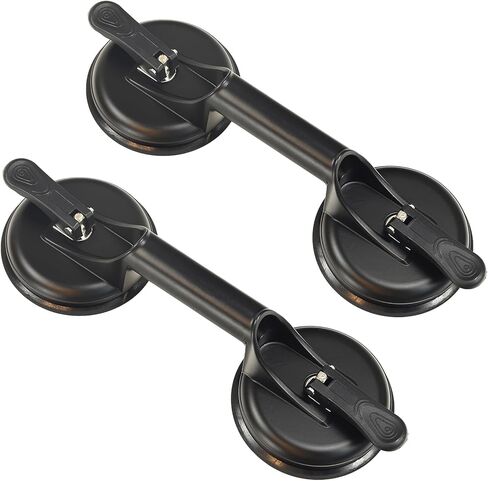 Suction Cups Heavy Duty Aluminum Vacuum Plate Handle Glass Holder Hooks to Lift Large Glass/Tile Lifter/Moving Glass/Pad for Lifting/Dent Puller (2 Pack) in Kuwait