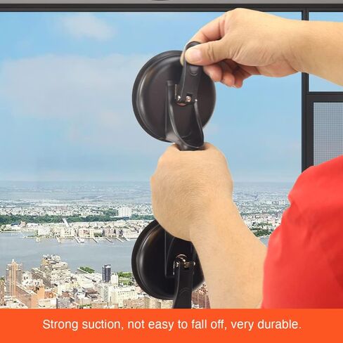 Suction Cups Heavy Duty Aluminum Vacuum Plate Handle Glass Holder Hooks to Lift Large Glass/Tile Lifter/Moving Glass/Pad for Lifting/Dent Puller (2 Pack) in Kuwait
