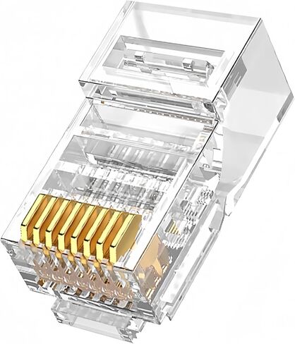 100pcs/box Quality - موصلات قابس Cat5e RJ45 المؤكدة لكابلات Ethernet (Cat.6e -Shield) in Kuwait