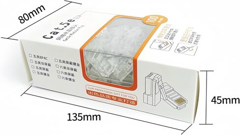 100pcs/box Quality - موصلات قابس Cat5e RJ45 المؤكدة لكابلات Ethernet (Cat.6e -Shield) in Kuwait