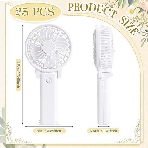 10 Pcs No Battery Portable Handheld Fan Bulk Wedding Fan Personal Hand Held Fan Small Hand Fan Mini Portable Fan for Wedding Bachelorette Party Favor (Classic) in Saudi Arabia