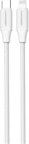 Type-C إلى Cable Cable 3.3ft | كابل الشحن السريع للهاتف المحمول متوافق مع الهواتف | أبيض in Kuwait