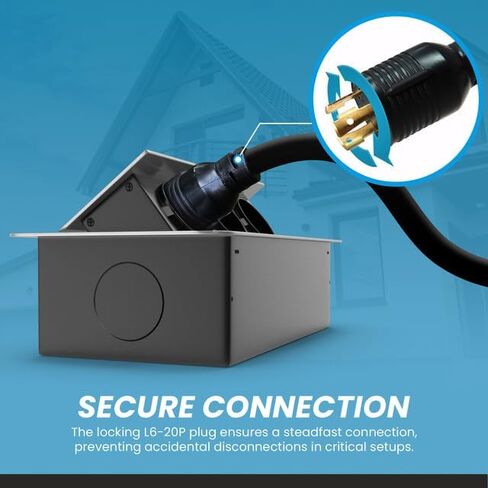 Ironbox Electric NEMA L6-20P إلى C13 POWERTS - 15A ، 250V ، 14/3 SJT - UL محول تمديد الطاقة المدرج - المكونات الثقيلة والكابلات لمراكز البيانات ، PDU ، الأجهزة ذات الطاقة العالية والمزيد (10 أقدام ، مصبوب) in Kuwait