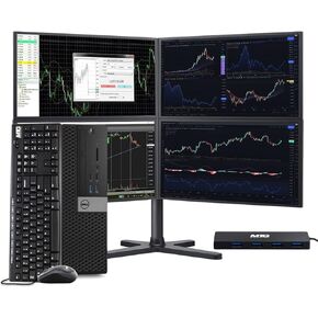Dell Trading Optimized PC Bundle Intel i5 6th Gen,32GB RAM,512 GB nvme SSD,4 New 24" Monitors,2 Network Cards,Trading Platform Support,MTG 4 in 1 USB HUB,Keyboard & Mouse Windows 11 Pro (Renewed)