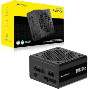 CORSAIR RM750e (2025) Fully Modular Low-Noise ATX Power Supply with 12V-2x6 Cable – ATX 3.1 & PCIe 5.1 Compliant, Cybenetics Gold Efficiency, 105°C-Rated Capacitors, Modern Standby Mode – Black
