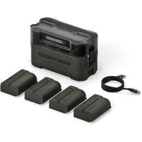 Tilta Portable Charging Station w/ 4 Batteries for DMW-BLK22 Battery (4 Channel) – Green