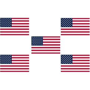 5 Pcs 3x5 Inch American Flag Sticker Decal for car, Truck, Window, Laptop, Phone, Tablet, Gift for July 4th, Happy Independence Day, Patriotic Flag, Birthday, Police, Military Veterans