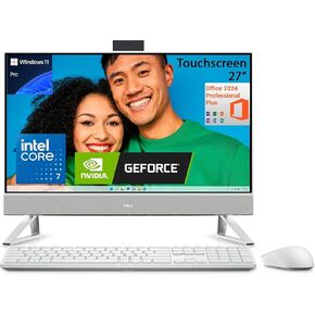 Dell Inspiron 7730 27 Inch FHD Touchscreen All-in-One Desktop, Core 7 150U CPU, GeForce MX570A, Windows 11 Pro & Office Pro 2024 Lifetime License, Wireless KB & Mouse (32GB RAM | 1TB SSD)