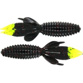 Sweet Beaver 4.20 Fishing Lure - Black Neon 10 Pack