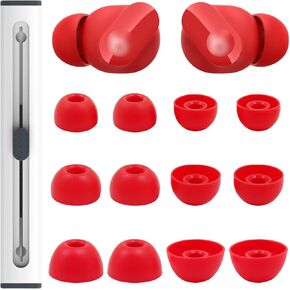 6 Pairs Replacement Eartips for Beats Studio Buds/Fit Pro/Studio Buds+ with Cleaning Pen, Replacement Silicone Ear Tips Set with Three Sizes L/M/S, Anti-Slip Replacement Accessories (White)