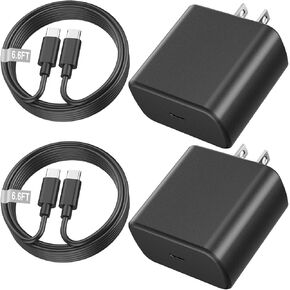 45W USB C Charger for Samsung Charger Super Fast Charging, 2 Pack Type C charger Block with 6FT samsung Fast Charging Cord for Samsung Galaxy S25/S24 Ultra/S24/S24+/S23 Ultra/S23/S22 Ultra/S22/S21/S20