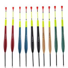 OriGlam 10pcs Fishing Floats and Bobbers, 5 Colors Fishing Floats Fishing Bobber, Fishing Floats Wood Slip Fishing Bobbers Slip Floats Accessories for Catfish Trout Bass