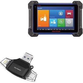 أداة Boxwave Smart متوافقة مع Autel Maxiim IM608 - قارئ بطاقة AllReader SD ، قارئ بطاقة MicroSD SD Compact USB - Jet Black