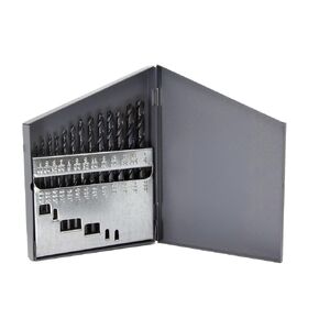 Drill America 29 Piece Left Hand High Speed Steel Drill Bit Set (1/16" - 1/2" x 64ths), DWDLH Series