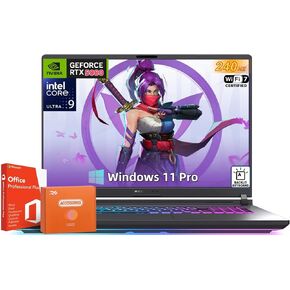 ASUS ROG Strix G18 (2025) Gaming Laptop, NVIDIA GeForce RTX5080, Intel Ultra 9 275HX, 18" ROG 2.5K 240Hz, 64 GB DDR5 RAM 4 TB SSD, Wi-Fi 7, Windows 11 Pro,w/Office Lifetime License & Accessories