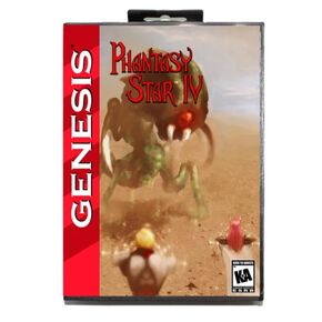 Phantasy Star IV MD Game Card with Custom US Box for 16 Bit Sega Megadrive Genesis Console