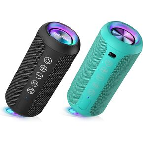 مكبر صوت Bluetooth Portable Ortizan X10 ، مكبر صوت لاسلكي IPX7 مقاوم للماء مع صوت استريو بصوت عالٍ 24 واط ، مكبرات صوت خارجية مع Bluetooth 5.3 ، وقت تشغيل 30 ساعة ، نطاق 66 قدمًا ، الاقتران المزدوج