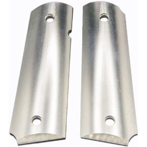 Upgrade Your 1911 Full Size Pistol Grip Raw Aluminum Grips, Customizable, to engrave or Plate, ambidextrous Cut, and Easy to Install