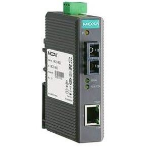 MOXA IMC-21-S-SC - Industrial 10/100BaseT(X) to 100BaseFX Media Converter, Single Mode, SC Connector