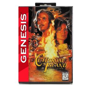 قطع بطاقة لعبة MD Island MD مع مربع الولايات المتحدة المخصصة لمدة 16 بت Sega Megadrive Genesis Consol