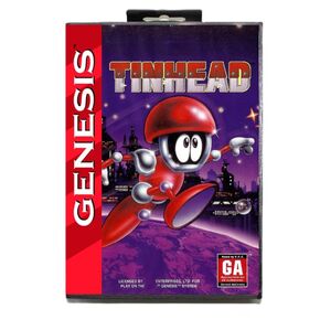 Tinhead MD Game Card with Custom US Box for 16 Bit Sega Megadrive Genesis Console