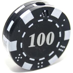 B1 $ 100 Poker Chip Delightable Butane Wighter - 1.5 بوصة - غير مربعة -