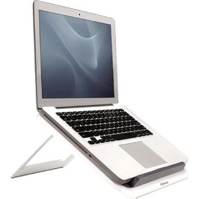FOMSAF Fellowes I-Spire Series Laptop Stand for Desk Adjustable Height Portable Laptop Riser for The Home and Office - Max Monitor Size 17", Max Weight 4KG - White
