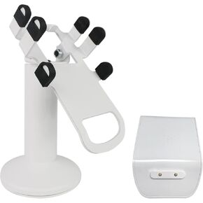 Clover Flex 7" Swivel and Tilt Terminal Stand with Charging Base, Screw-in and Adhesive, White