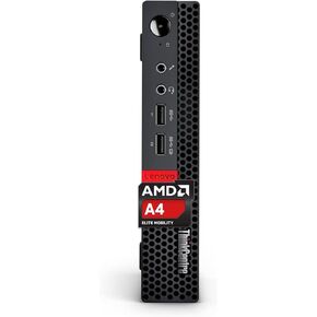 Lenovo ThinkCentre M625q Mini Form Business Desktop, AMD Dual-Core Processor Upto 2.4Ghz, 8GB RAM, 128GB SSD, Display Ports, RJ-45, Wi-Fi, Bluetooth, Multiple USB Ports, Windows 11 Pro, Black
