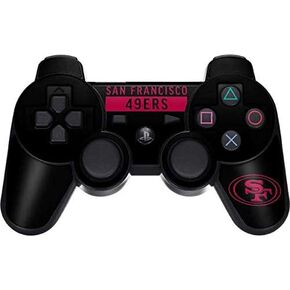 Skinit Decal Gaming Skin Compatible with PS3 Dual Shock Wireless Controller - Officially Licensed NFL San Francisco 49ers Black Performance Series Design