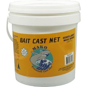 Cast net 4.5 ft (3/8" sq mesh), Mako Series by Lee Fisher Sports, 1 lb Real Lead per ft