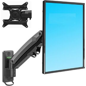 F425 27-45" Gas Spring Big TV Wall Mount Swing Arms Monitor Holder Aluminum Arm Bracket Wall Movable Arm 3-12kg One Arm Up(F425) in Kuwait