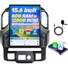 15.6 Inch Android Car Radio for GMC Sierra & Chevrolet Silverado 2019 2020 2021 2022 2023, Wireless CarPlay, Android Auto, GPS Navigation, 128GB Memory, Retains Original Controls & Functions