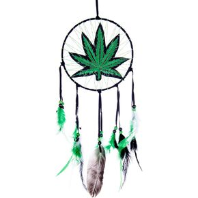 Aces Gifts Marijuana Leaf Pot Weed Embroidered Dream Catcher (16 Inches Long) in Saudi Arabia