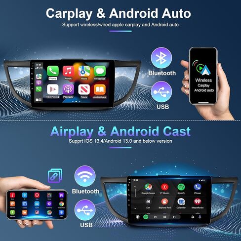 9 inch Android 13.0 Car Radio Stereo for Honda Accord 2003-2004-2005-2006-2007 Capacitive HD Touch Screen Mirror Link GPS Navigation Head Unit with WiFi Bluetooth USB FM Car Audio Steering Wheel in Saudi Arabia