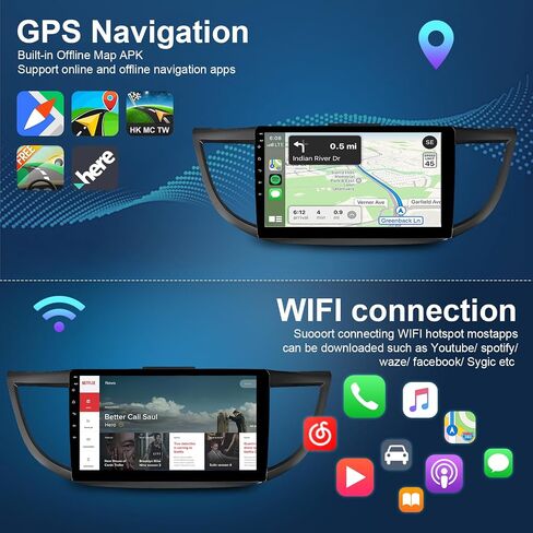 9 inch Android 13.0 Car Radio Stereo for Honda Accord 2003-2004-2005-2006-2007 Capacitive HD Touch Screen Mirror Link GPS Navigation Head Unit with WiFi Bluetooth USB FM Car Audio Steering Wheel in Saudi Arabia
