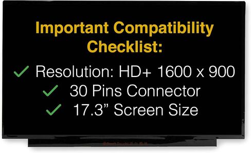 Replacement Screen for ASUS VIVOBOOK S712J 30 Pins HD+ 1600x900 Matte LCD LED Display with Tools & Tape in Kuwait
