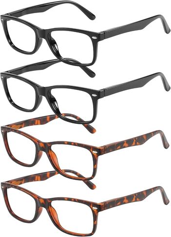 Przene 4 Pack Rectangle Reading Glasses for Men Women Blue Light Blocking Readers in Saudi Arabia