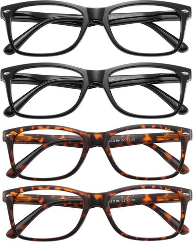 Przene 4 Pack Rectangle Reading Glasses for Men Women Blue Light Blocking Readers in Saudi Arabia