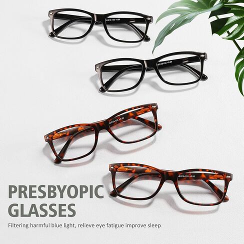 Przene 4 Pack Rectangle Reading Glasses for Men Women Blue Light Blocking Readers in Saudi Arabia