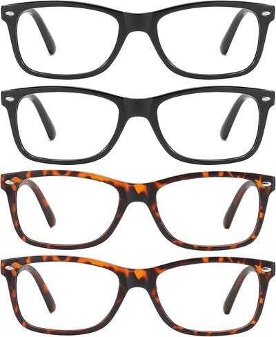 Przene 4 Pack Rectangle Reading Glasses for Men Women Blue Light Blocking Readers in Saudi Arabia