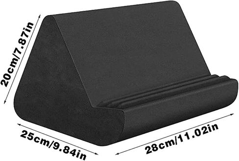 Tablet Pillow Stand for Ipad,Pillow Soft Pad for Lap with Pocket Multi-Angle Soft Pillow Lap Stand for iPads,Tablets,E-Readers, Smartphones, Books,Magazines (Black) in Saudi Arabia