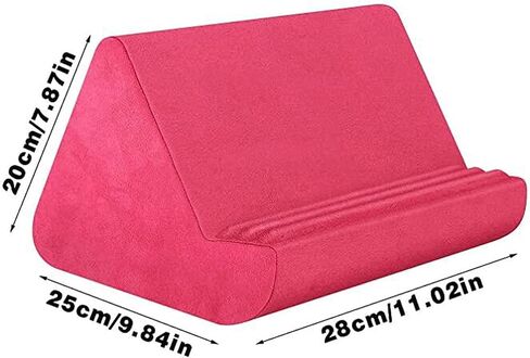 Tablet Pillow Stand for Ipad,Pillow Soft Pad for Lap with Pocket Multi-Angle Soft Pillow Lap Stand for iPads,Tablets,E-Readers, Smartphones, Books,Magazines (Black) in Saudi Arabia