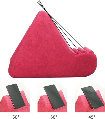Tablet Pillow Stand for Ipad,Pillow Soft Pad for Lap with Pocket Multi-Angle Soft Pillow Lap Stand for iPads,Tablets,E-Readers, Smartphones, Books,Magazines (Black) in Saudi Arabia